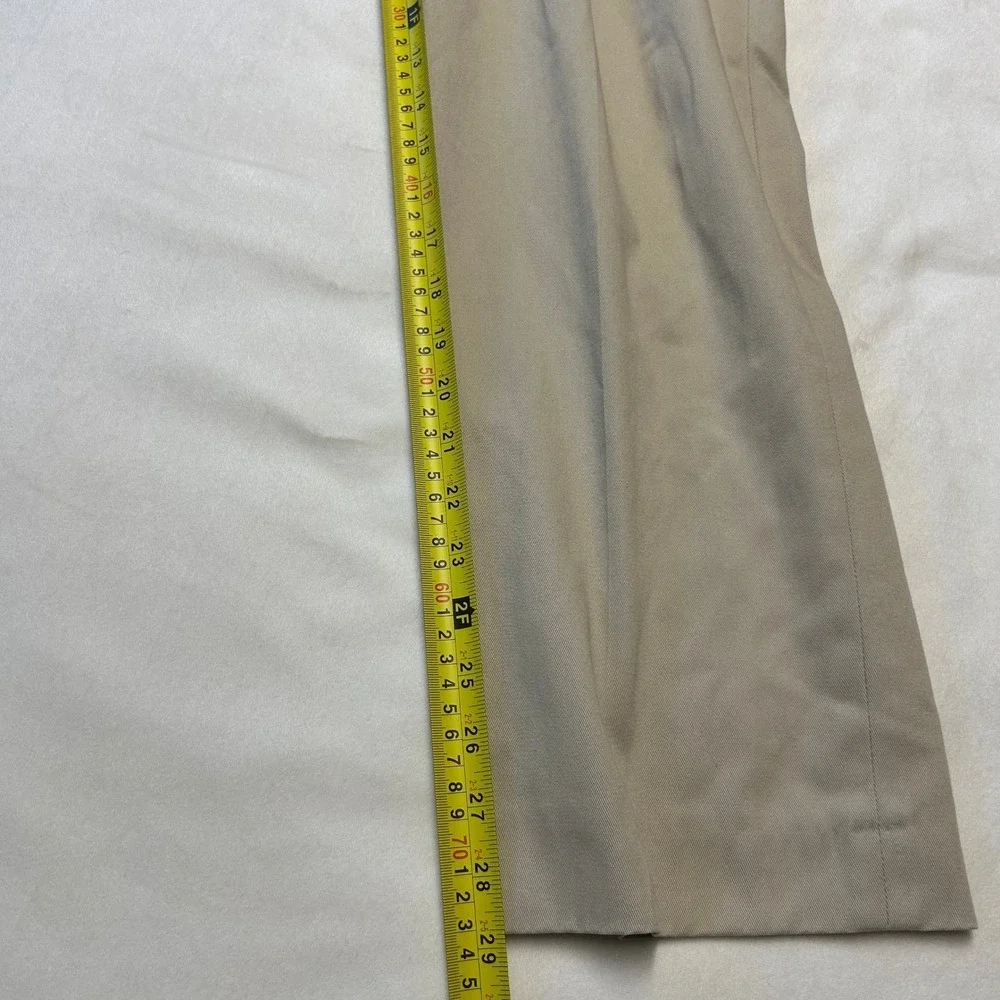 Eddie Bauer Mens Khaki Chino Pants Tan 100% Cotton Flat Front Straight Leg 38x29
